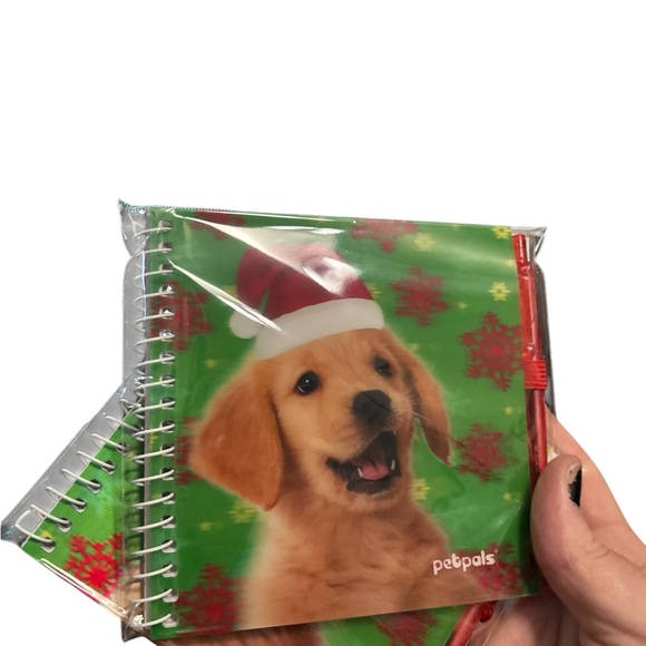 COPY - Holiday Golden Retriever Santa Hat Petpals Notebook & Pen SetChristmas - Picture 6 of 9
